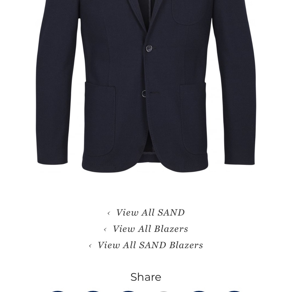 SAND Copenhagen 44 R blazer wool/cotton blend